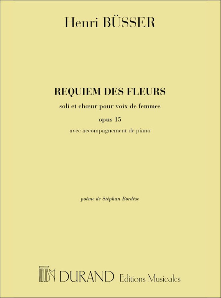 Requiem Des Fleurs Mezzo-Choeur De Femmes-Piano